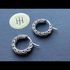 NEW John Hardy Sterling Silver Hoop Earrings 10mm